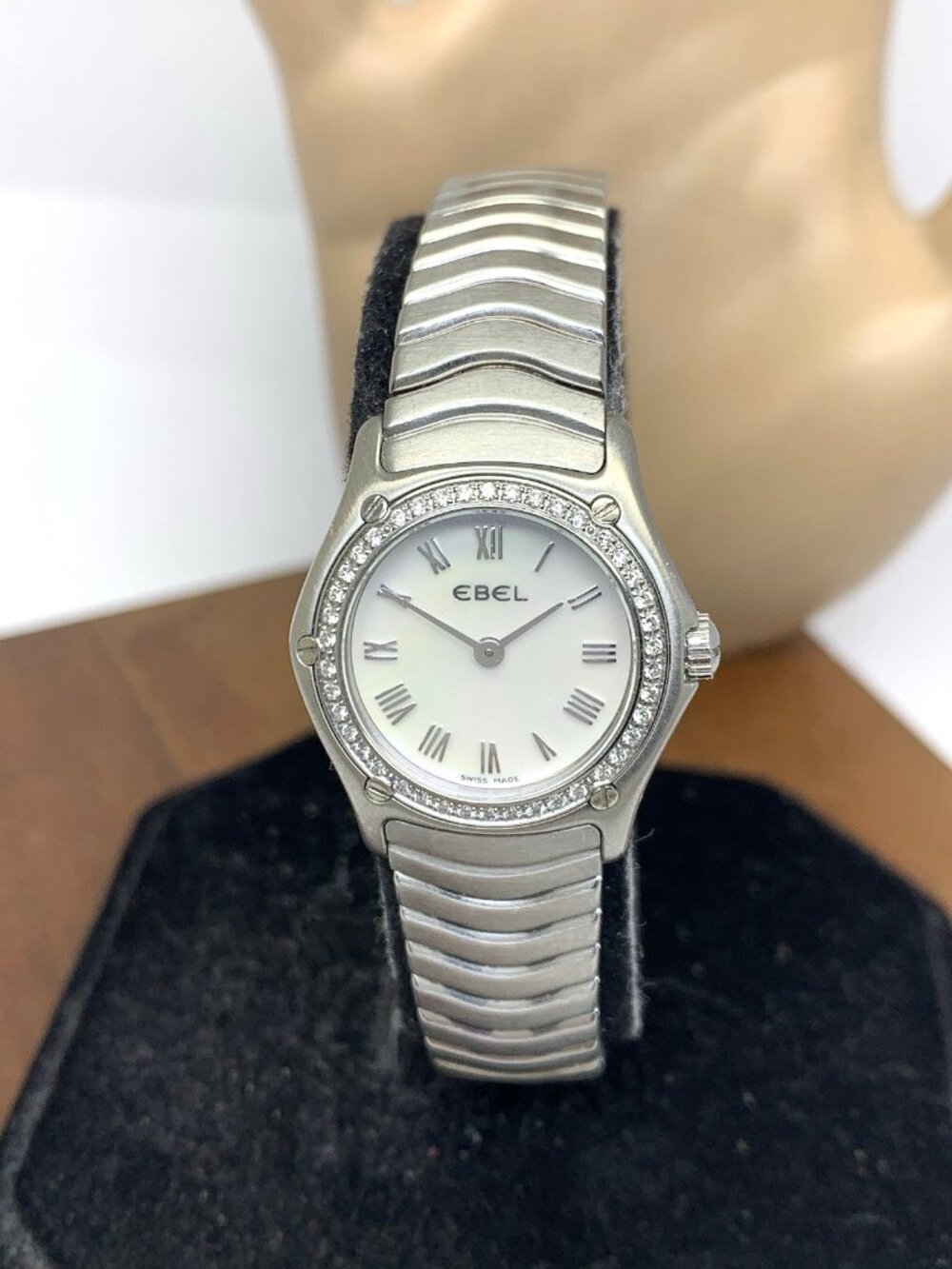 Ebel Womens Watch Sportwave Swiss Quartz Mother of Pearl Diamond Stainless Steel